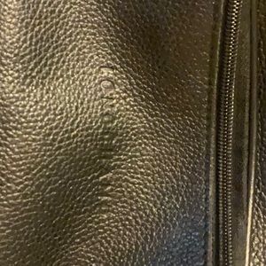 Beltbag black soft leather,medium size casual